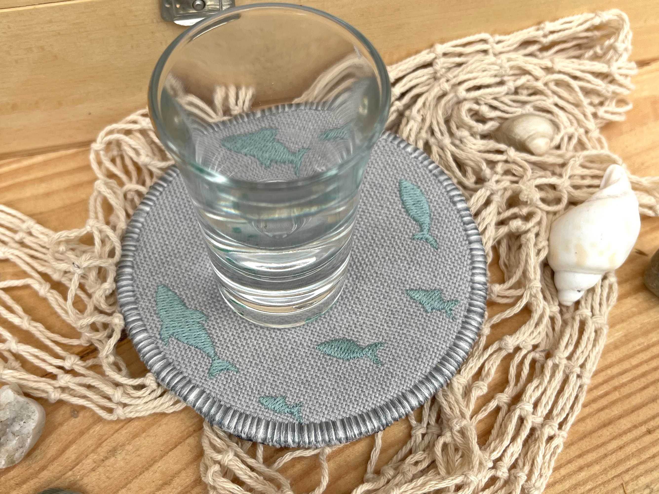 Stickdatei Mug Rug Fisch 10x10 ITH - Sewando