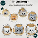 Stickdatei Katze Stuffie mit 7 Größen, In the Hoop Schnurrkopp