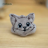 Stickdatei Katze Stuffie mit 7 Größen, In the Hoop Schnurrkopp