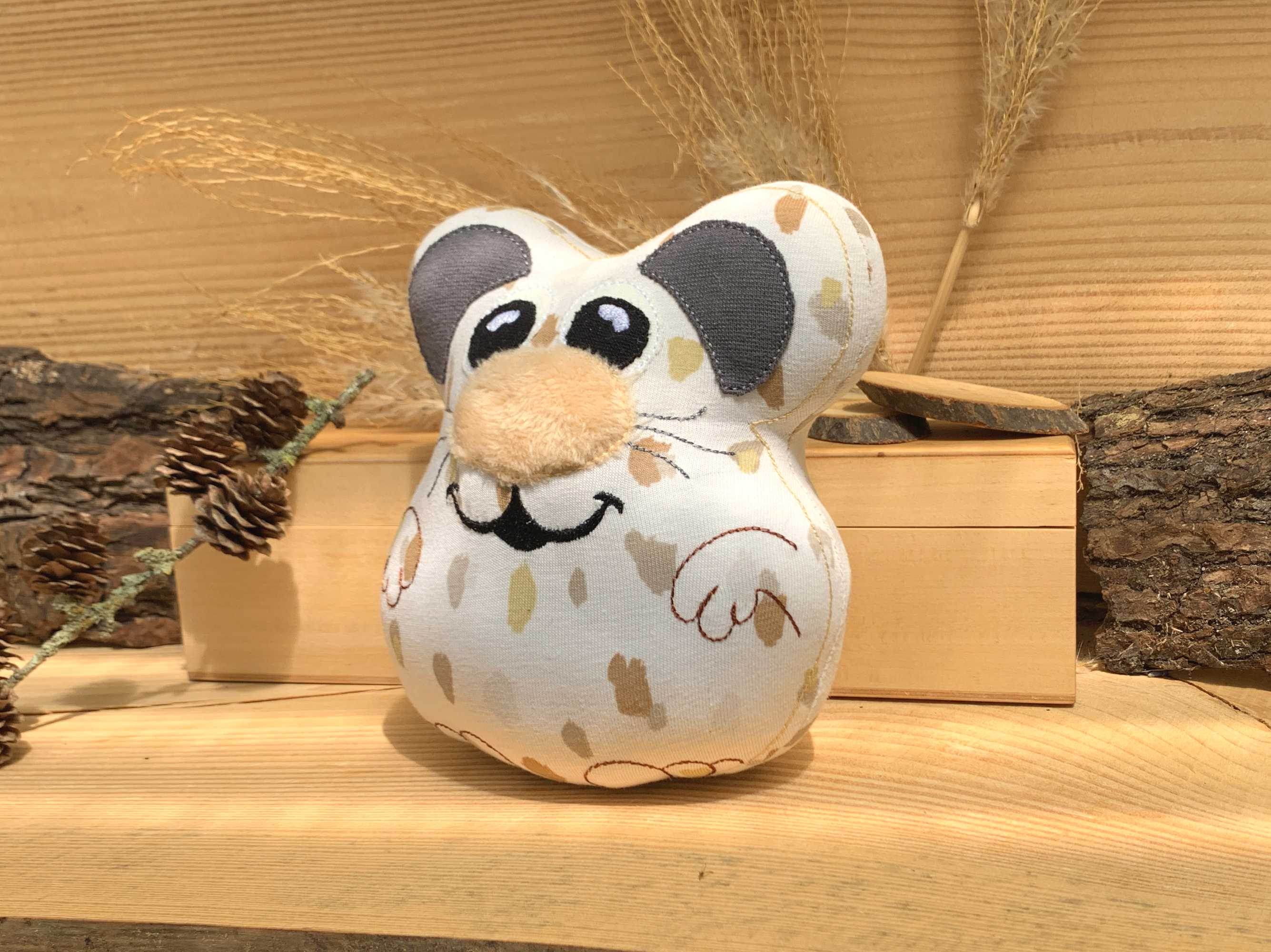 Stickdatei Maus ITH 16x18, In The Hoop Kuscheltier mit Applikationen - Sewando