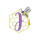 Stickdatei - Bienen-Monogramme A-Z - Sewando