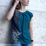 Schnittmuster Shirt mit Falten und Rückenpasse | Gr. 32-50 - Sewando