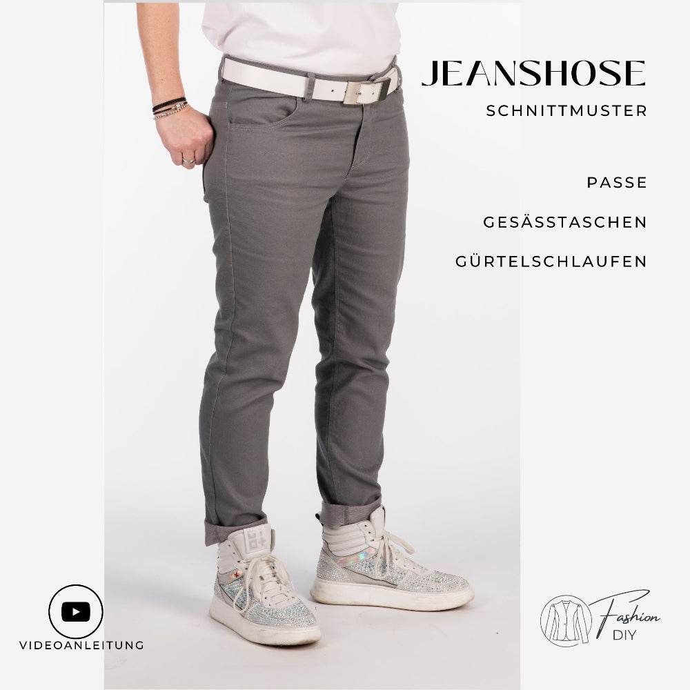 Jeanshose mit Passe in S-XL - Sewando
