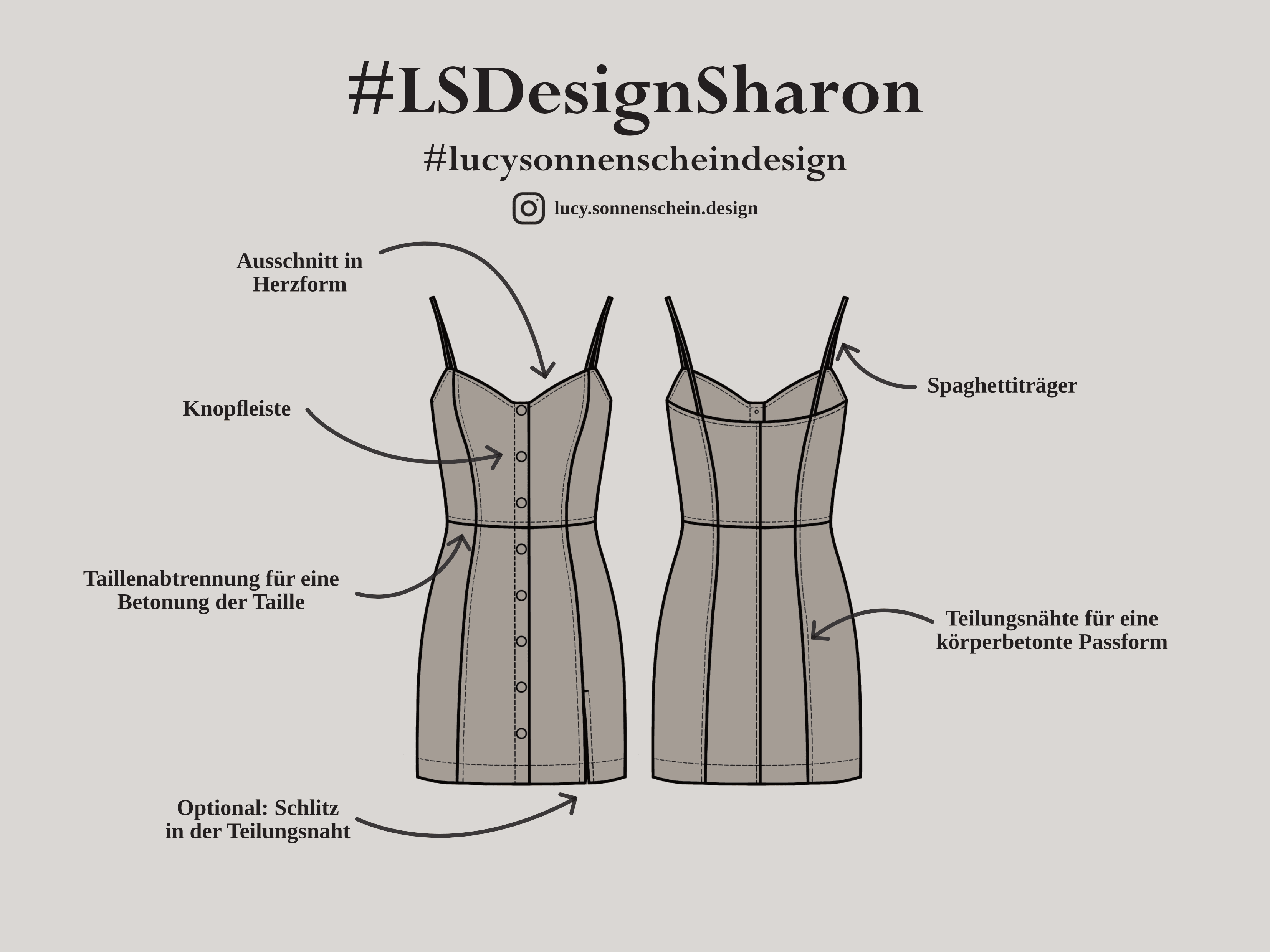 Jeanskleid - Sharon - Schnittmuster - Gr. 32-48 : - Sewando