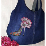 Stickdatei High Heel Mandala Style Curved Fill Vollstick mit Blumen - Sewando