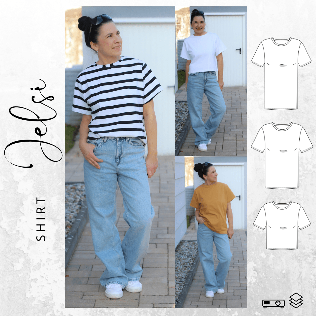 Schnittmuster Shirt JELSI Gr. 32-56 : - Sewando