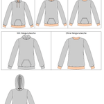 Jenna – Hoodie & Pullover mit Kapuze oder Kragen Gr. 34-50 / BU 80-116 - Sewando