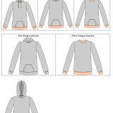 Jenna – Hoodie & Pullover mit Kapuze oder Kragen Gr. 34-50 / BU 80-116 - Sewando