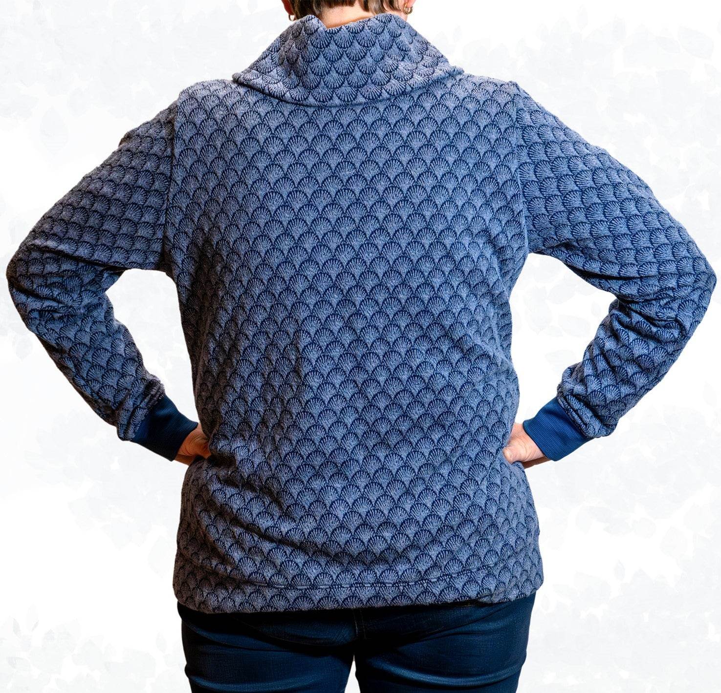 Schnittmuster Jenna – Hoodie & Pullover mit Kapuze oder Kragen Gr. 34-50 / BU 80-116 - Sewando