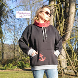 Schnittmuster Oversized Hoodie Weites Winter Meer Damen