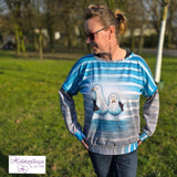 Schnittmuster Oversized Hoodie Weites Winter Meer Damen