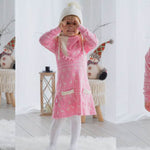 STELLA: ROBE EN MAILLE POUR LES FILLES - 74-158 - Sewando