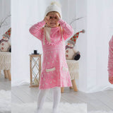 STELLA: ROBE EN MAILLE POUR LES FILLES - 74-158 - Sewando