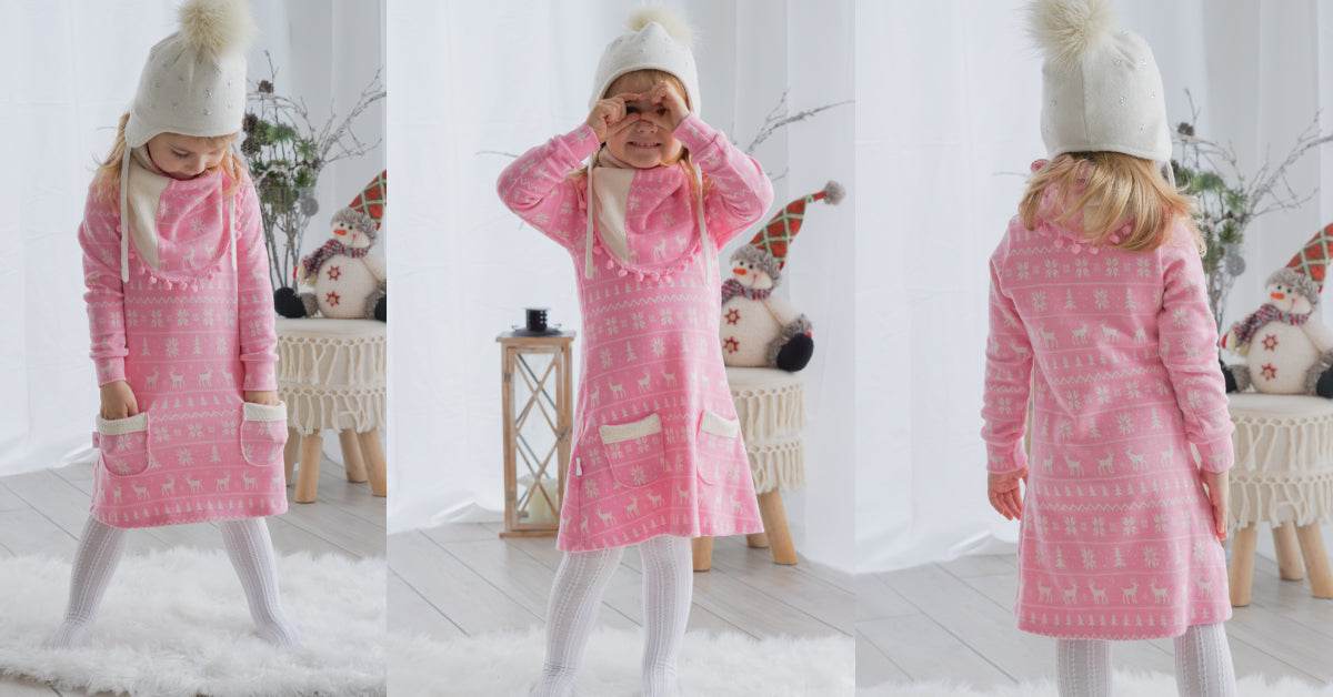 STELLA: ROBE EN MAILLE POUR LES FILLES - 74-158 - Sewando