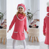 STELLA: ROBE EN MAILLE POUR LES FILLES - 74-158 - Sewando