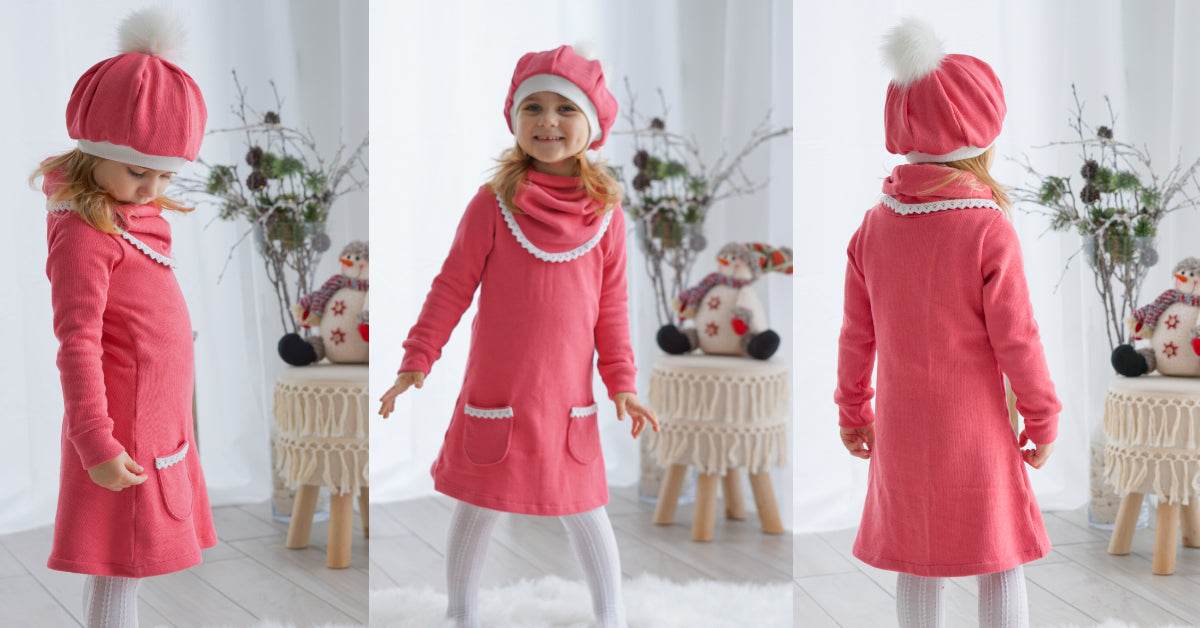 STELLA: ROBE EN MAILLE POUR LES FILLES - 74-158 - Sewando