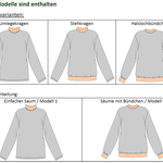 Jessy – Oversized Pullover mit Rollkragen oder Halslochbündchen Gr. 34-50 / BU 80-116 - Sewando