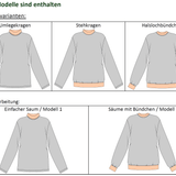Jessy – Oversized Pullover mit Rollkragen oder Halslochbündchen Gr. 34-50 / BU 80-116 - Sewando