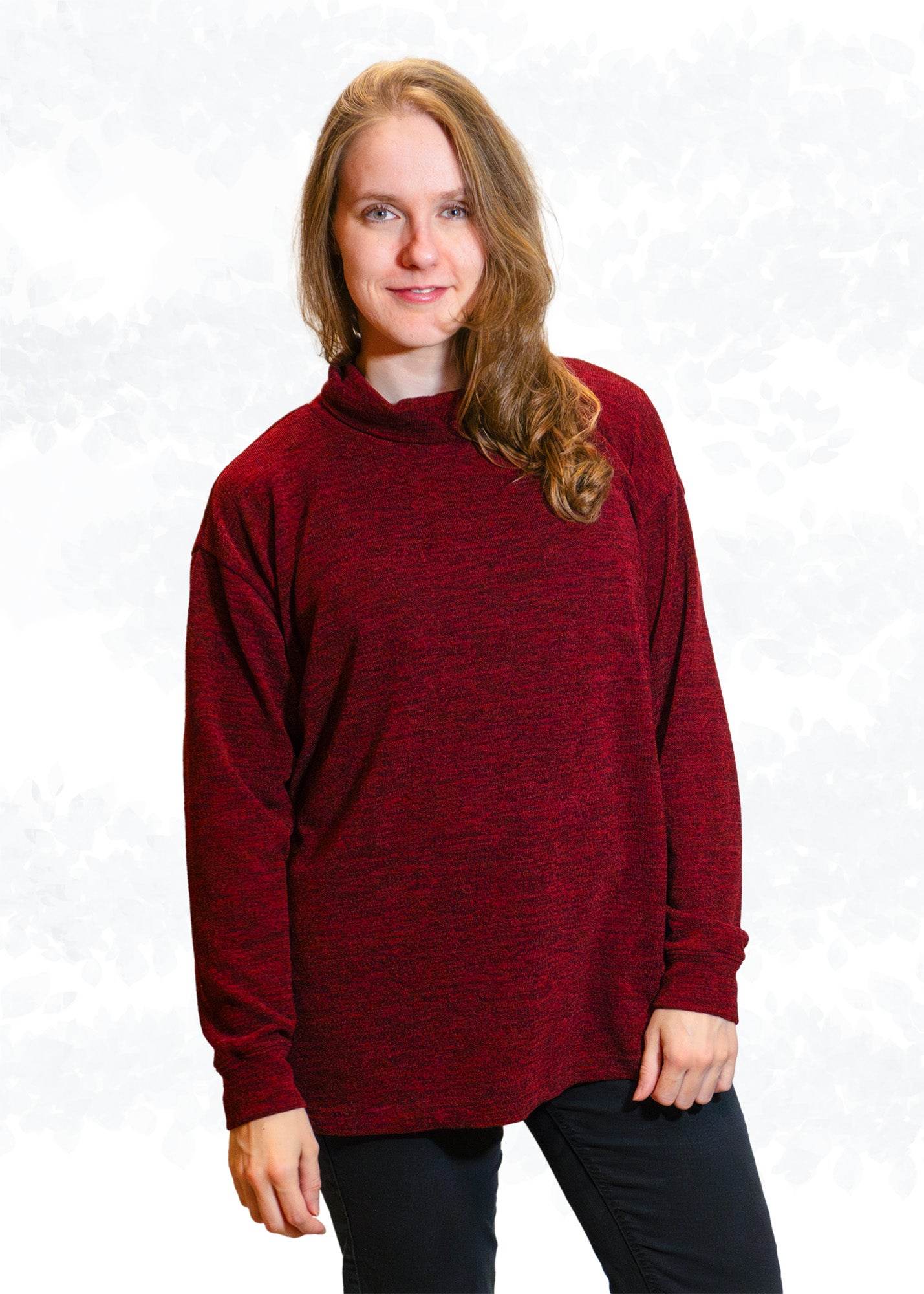 Schnittmuster Jessy – Oversized Pullover mit Rollkragen oder Halslochbündchen Gr. 34-50 / BU 80-116 - Sewando