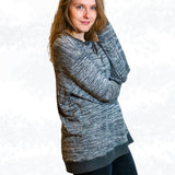 Schnittmuster Jessy – Oversized Pullover mit Rollkragen oder Halslochbündchen Gr. 34-50 / BU 80-116 - Sewando