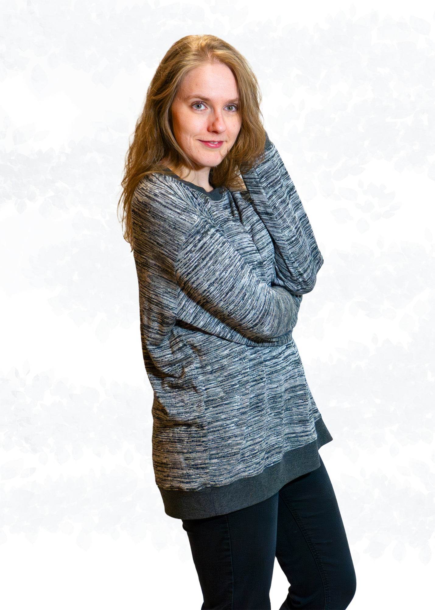 Schnittmuster Jessy – Oversized Pullover mit Rollkragen oder Halslochbündchen Gr. 34-50 / BU 80-116 - Sewando