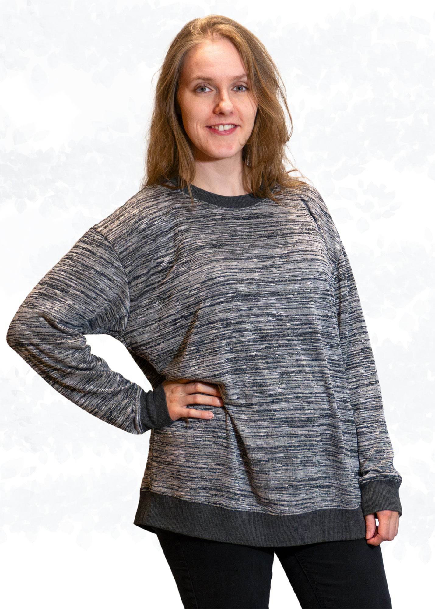 Schnittmuster Jessy – Oversized Pullover mit Rollkragen oder Halslochbündchen Gr. 34-50 / BU 80-116 - Sewando