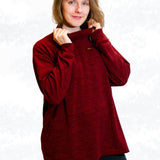 Schnittmuster Jessy – Oversized Pullover mit Rollkragen oder Halslochbündchen Gr. 34-50 / BU 80-116 - Sewando