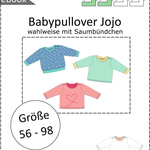 Jojo – Babypullover mit Schulterknopfleiste Gr. 56-98 - Sewando