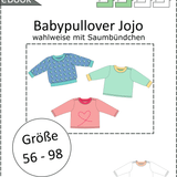 Jojo – Babypullover mit Schulterknopfleiste Gr. 56-98 - Sewando