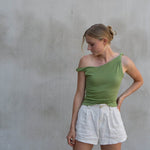 Schnittmuster Asymmetrisches One-Shoulder Top mit Drehung - JULE - Gr. 32 - 46 - Sewando