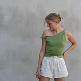 Schnittmuster Asymmetrisches One-Shoulder Top mit Drehung - JULE - Gr. 32 - 46 - Sewando
