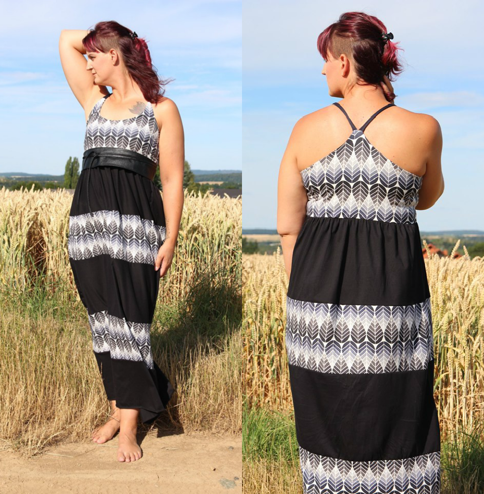 sommerkleid, maxikleid, schnittmuster für damen, sewando