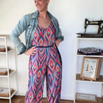 Jumpsuit mit Taillengürtel und weitem Bein - Sewando
