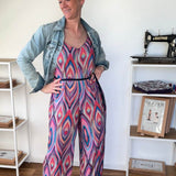 Jumpsuit mit Taillengürtel und weitem Bein - Sewando
