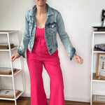 Jumpsuit mit Taillengürtel und weitem Bein - Sewando