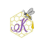 Stickdatei - Bienen-Monogramme A-Z - Sewando