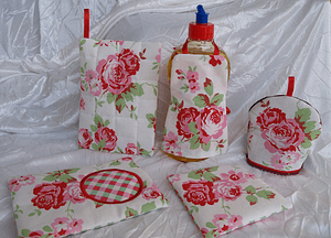 Stickdatei Küche Spülschürze Topflappen Mug Rug 1 Set 354 - Sewando