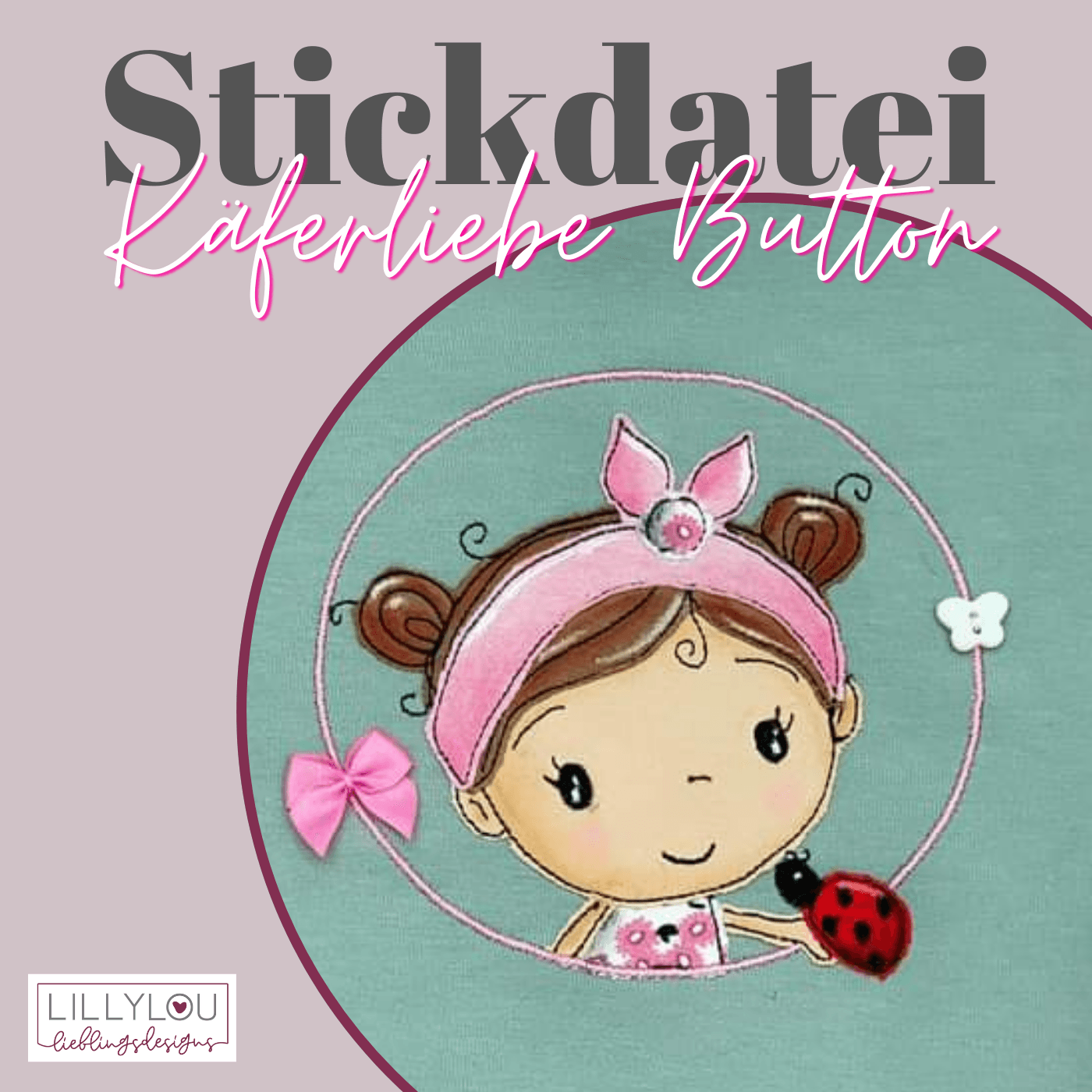 Stickdatei - Käferliebe Button - Sewando