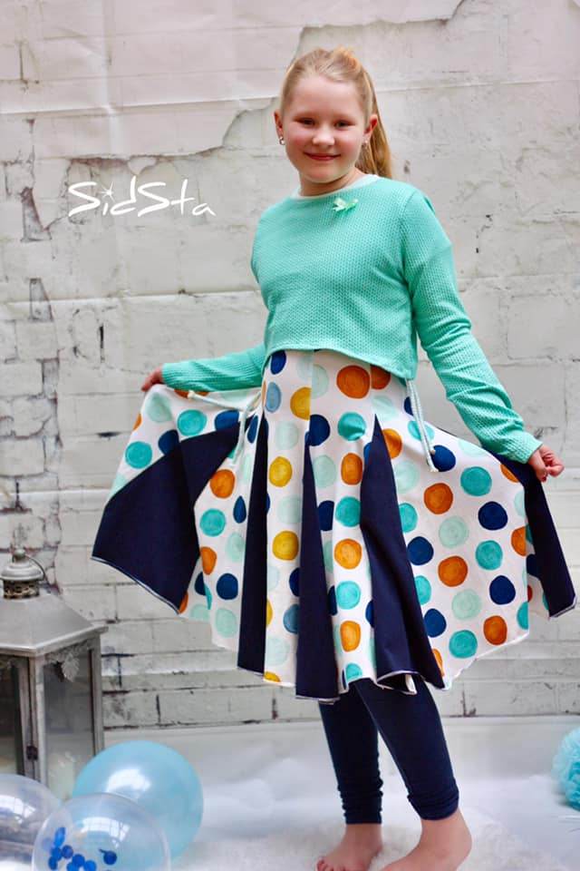 Happy Raffa & Ella - Gr. 86-164 - Crop Pulli + Kleid Schnittmuster - Sewando