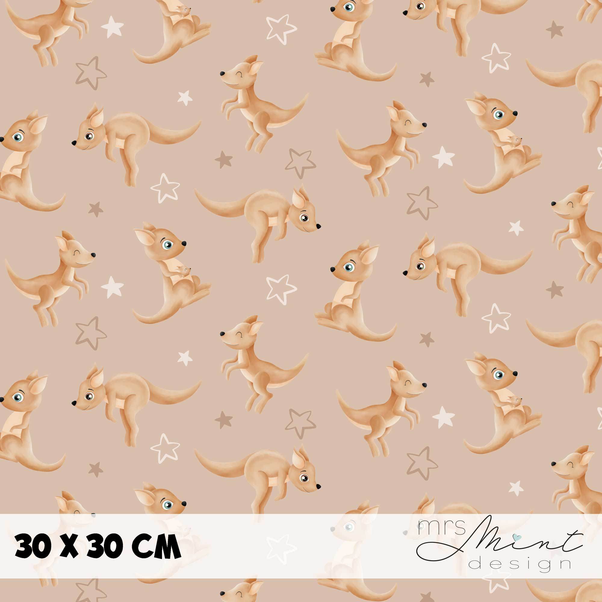 Stoffdesign - G'Day Mate Australien - Känguru beige - nicht exkusiv - Sewando