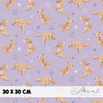 Stoffdesign - G'Day Mate Australien - Känguru flieder - nicht exkusiv - Sewando