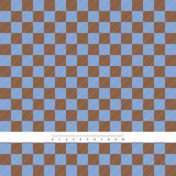 Stoffdesign - Karo Blau/ Braun - Sewando