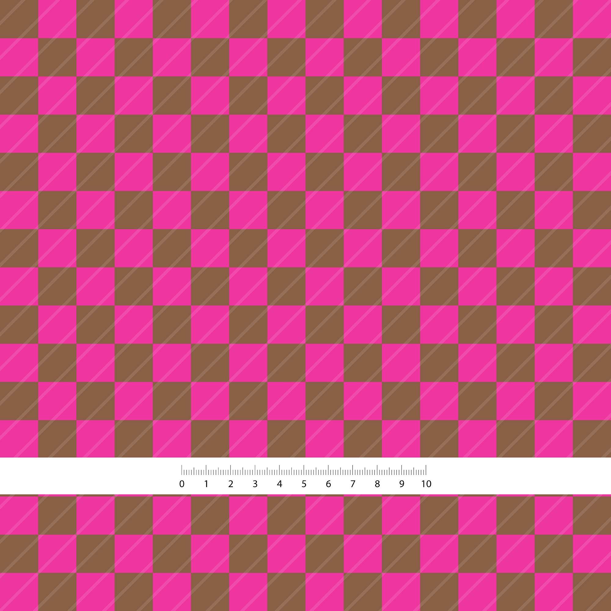Stoffdesign - Karo Pink/Braun - Sewando