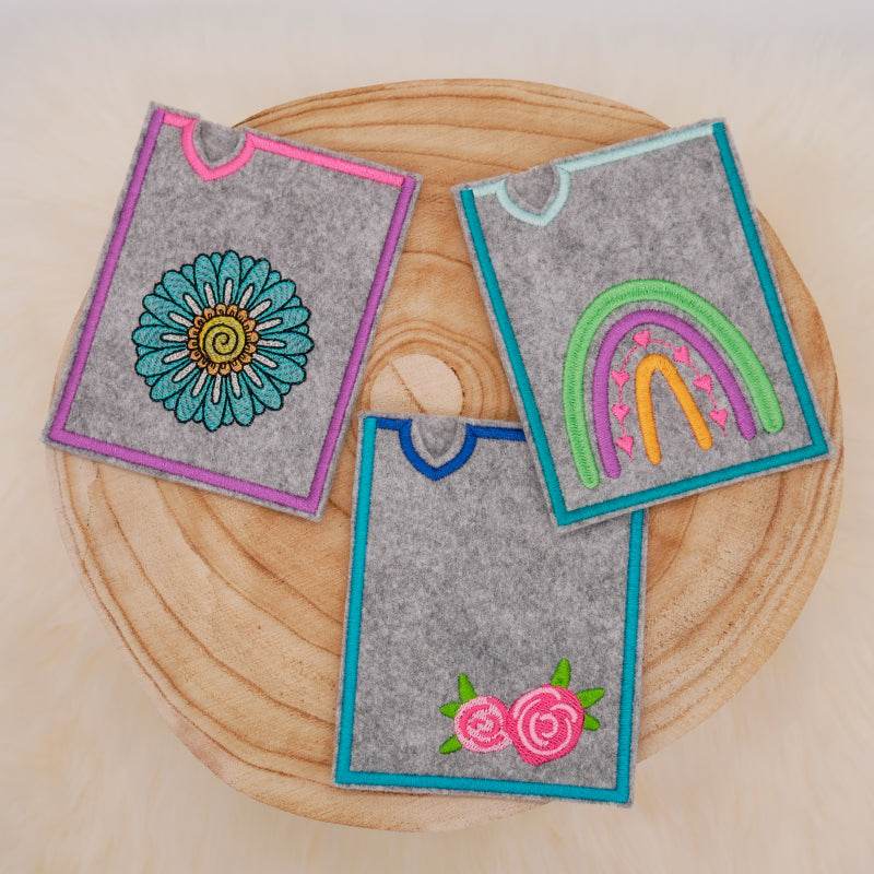 Stickdatei Set für ITH EC-Karten Hüllen oder für Kundenkarten & Visitenkarten - Sewando