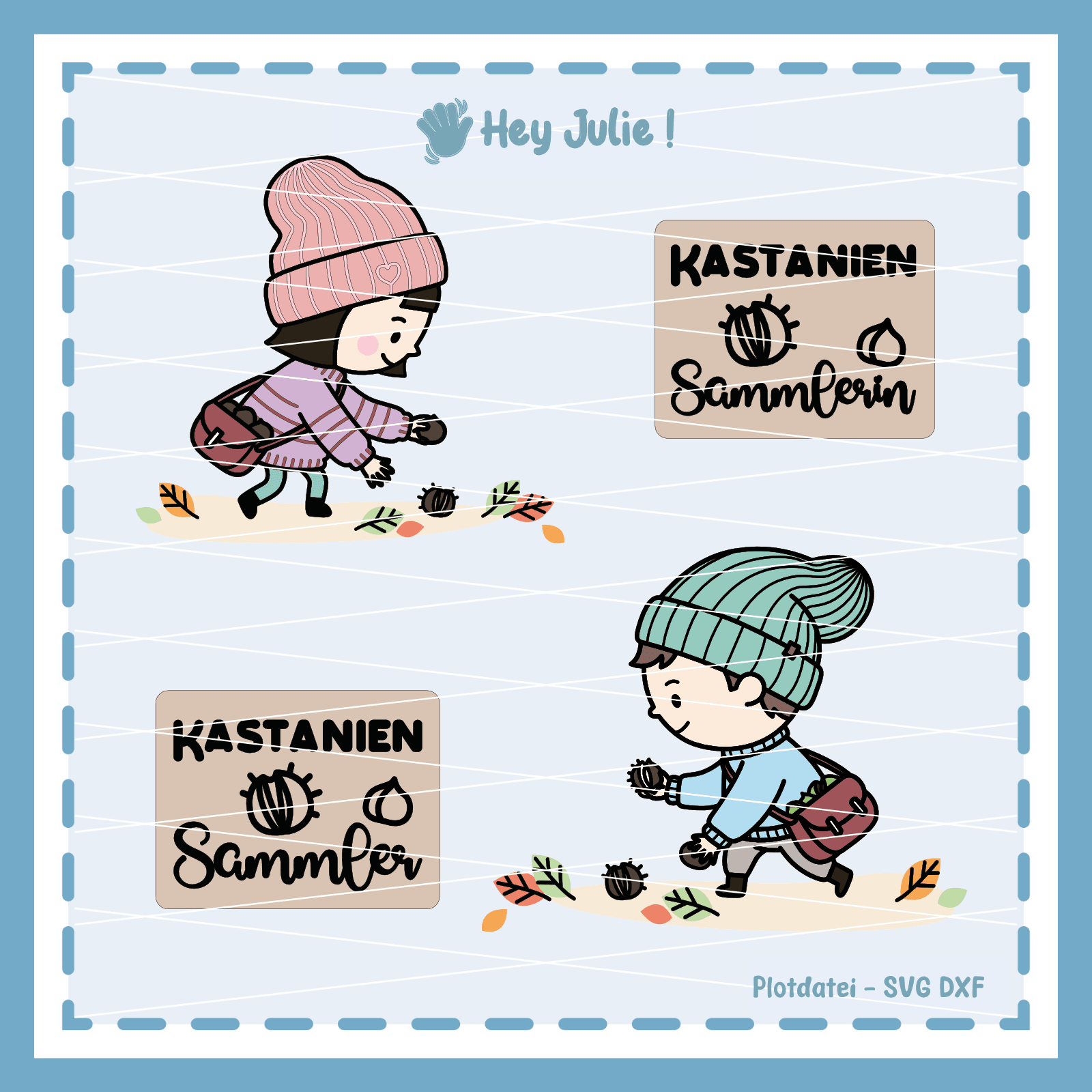 Plotter- und Laserdatei Kastaniensammler - Sewando