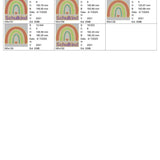 Stickdatei Glitzer Vinyl Regenbogen Schulkind Set 2545 - Sewando
