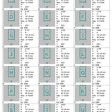 Stickdatei Lesezeichen Buntstift In the Hoop mit Buchstaben Set 26105