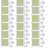 Stickdatei Chenille Glitzer Vinyl Schrift ca. 75mm Applikation Set 2542 - Sewando