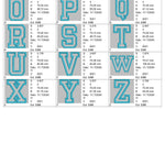 Stickdatei Chenille Applikation Schrift ca. 75mm Set 2543 - Sewando
