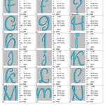 Stickdatei Schrift 55mm Buchstaben ud Zahlen Set 617 - Sewando